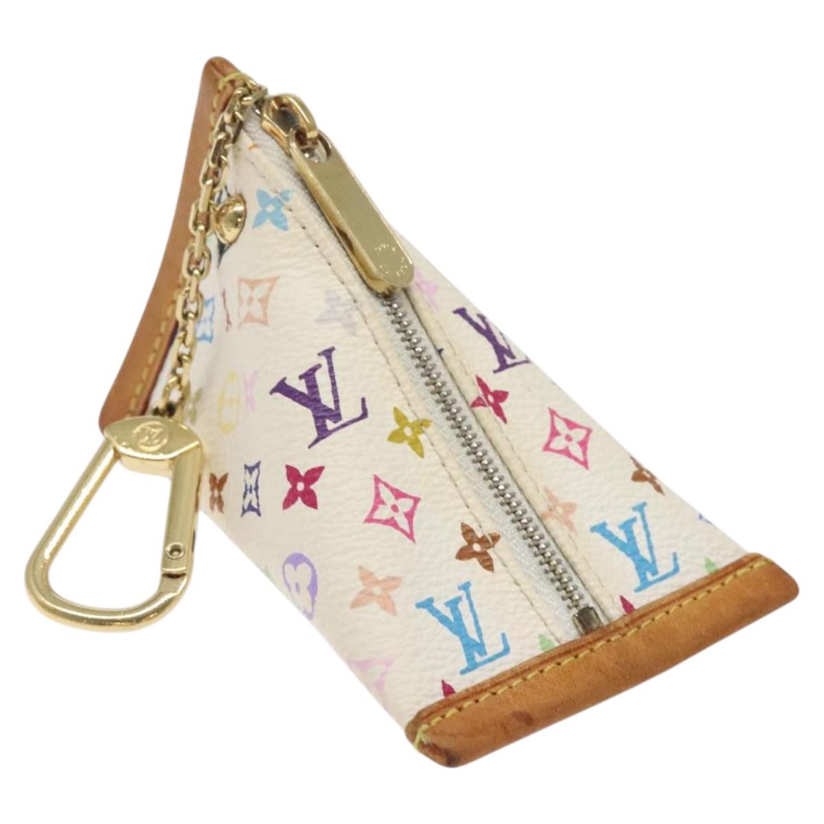 LOUIS VUITTON Monogram Multicolor Berlango Coin Purse White M58028 Auth 123205