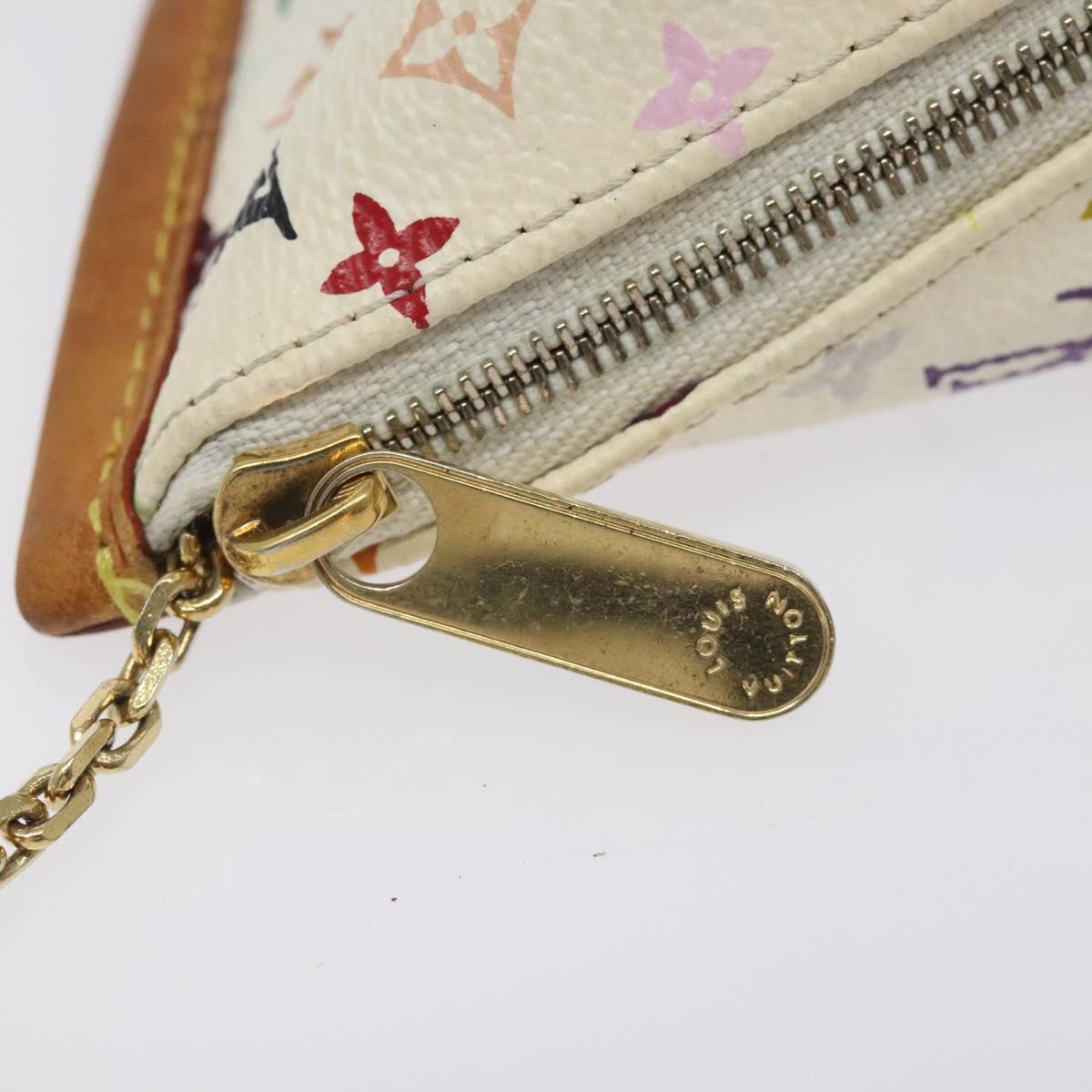 LOUIS VUITTON Monogram Multicolor Berlango Coin Purse White M58028 Auth 123205