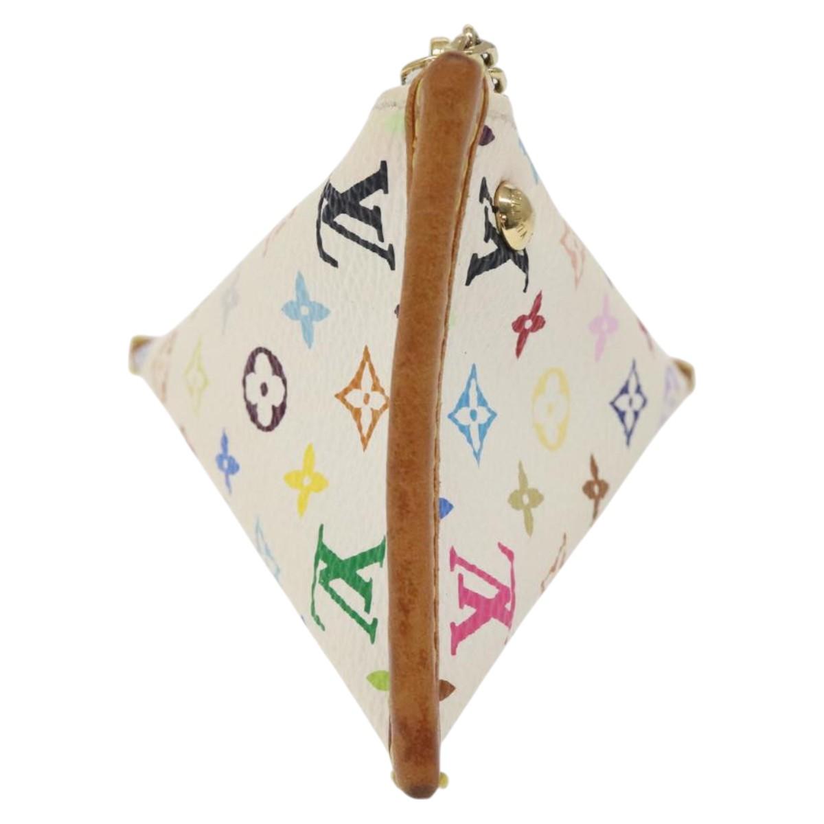 LOUIS VUITTON Monogram Multicolor Berlango Coin Purse White M58028 Auth 123205