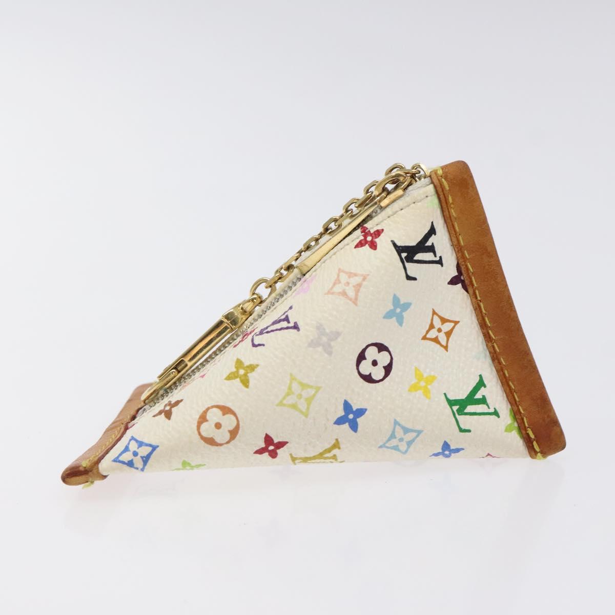 LOUIS VUITTON Monogram Multicolor Berlango Coin Purse White M58028 Auth 123205
