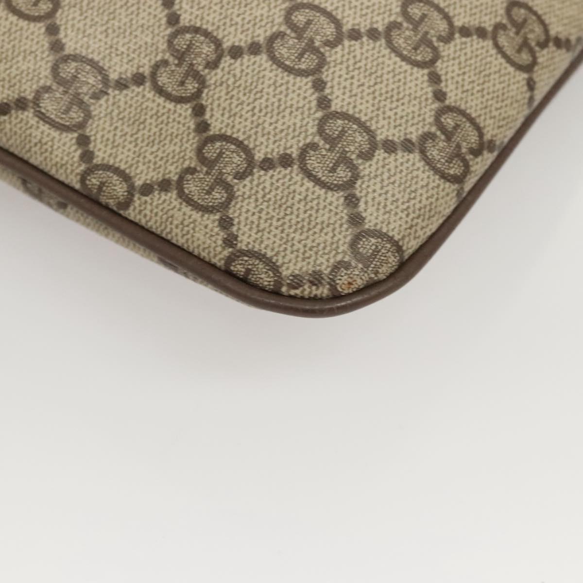 GUCCI GG Supreme Web Sherry Line Shoulder Bag PVC Beige 904 02 047 Auth 123211