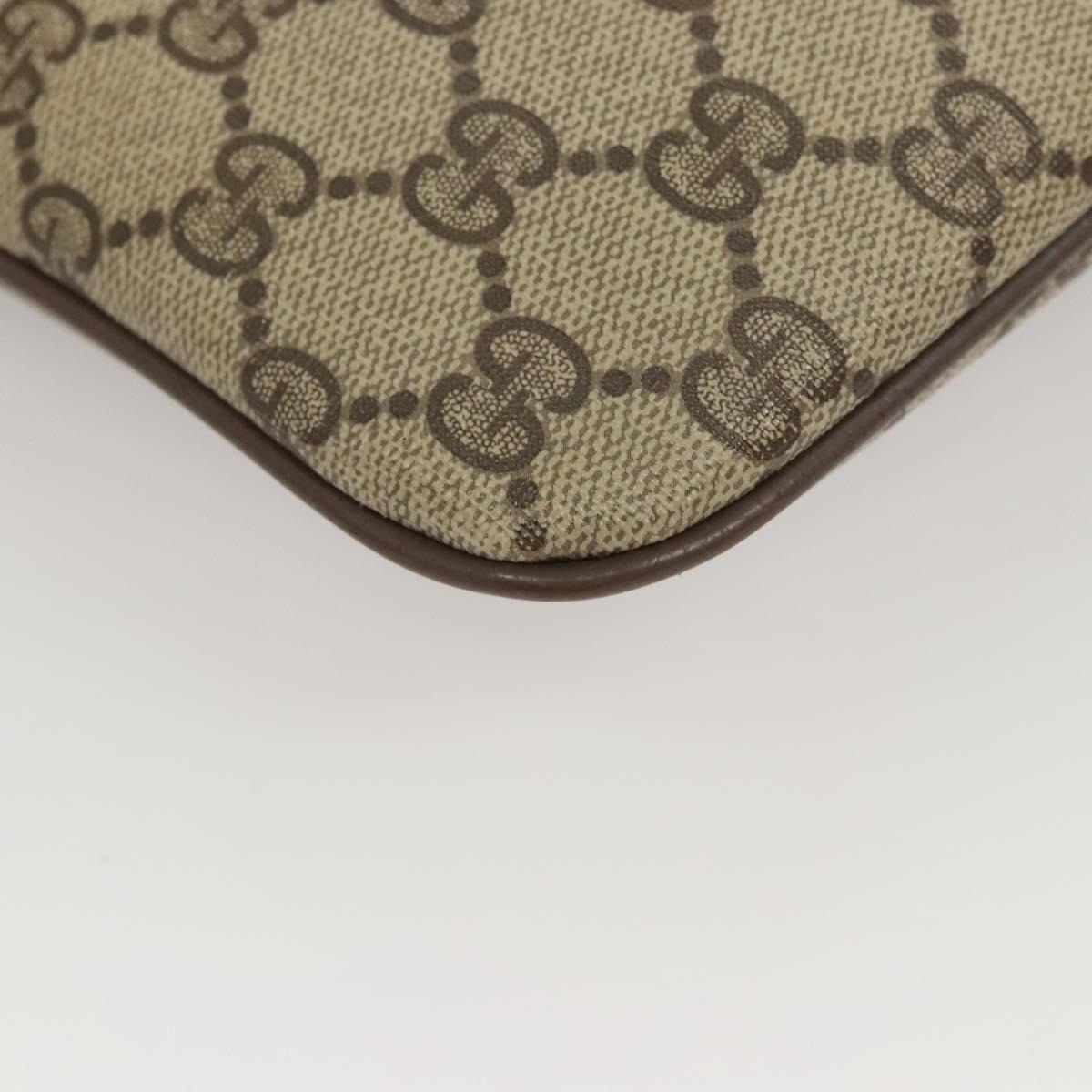 GUCCI GG Supreme Web Sherry Line Shoulder Bag PVC Beige 904 02 047 Auth 123211