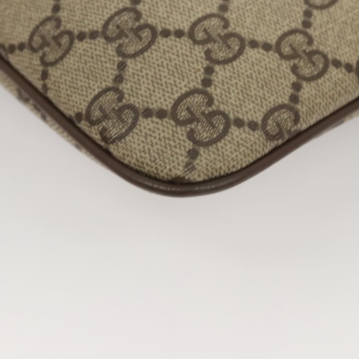 GUCCI GG Supreme Web Sherry Line Shoulder Bag PVC Beige 904 02 047 Auth 123211
