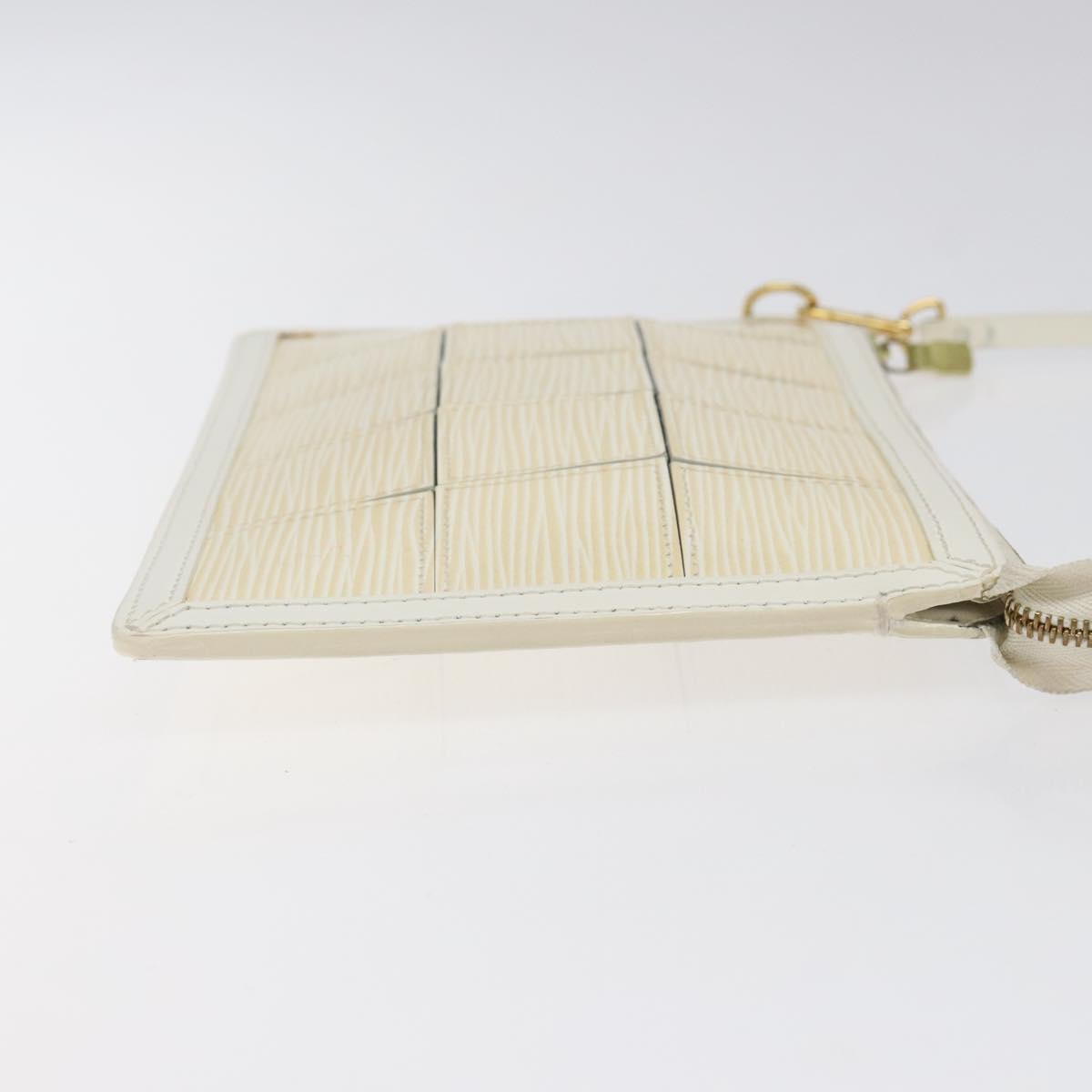 LOUIS VUITTON Epi Stretch Delmonico Pouch Cream M54603 LV Auth 123285