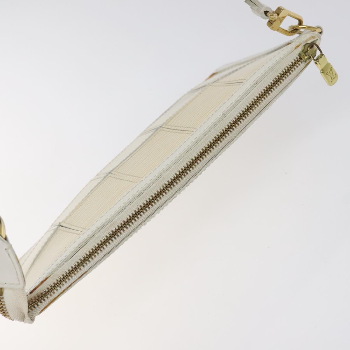 LOUIS VUITTON Epi Stretch Delmonico Pouch Cream M54603 LV Auth 123285