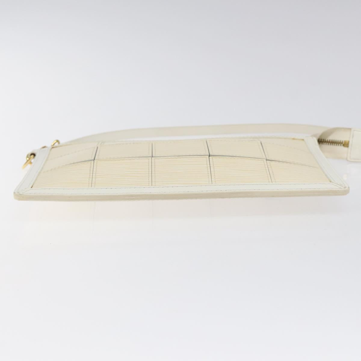 LOUIS VUITTON Epi Stretch Delmonico Pouch Cream M54603 LV Auth 123285