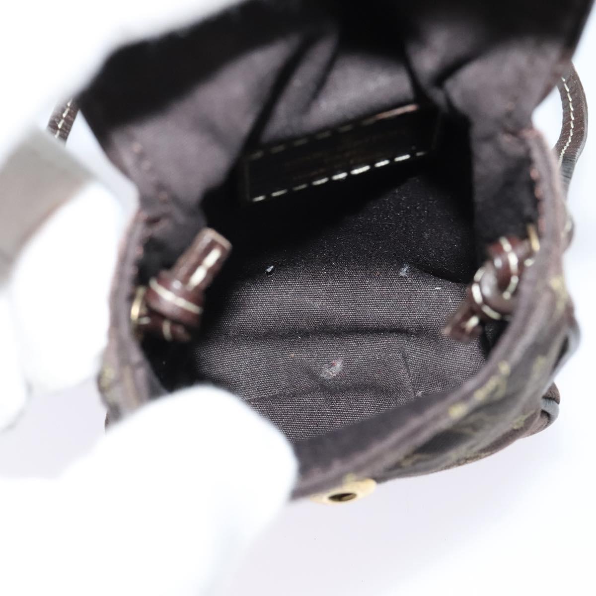 LOUIS VUITTON Monogram Mini Pochette Cancun Pouch Brown M95313 LV Auth 123306