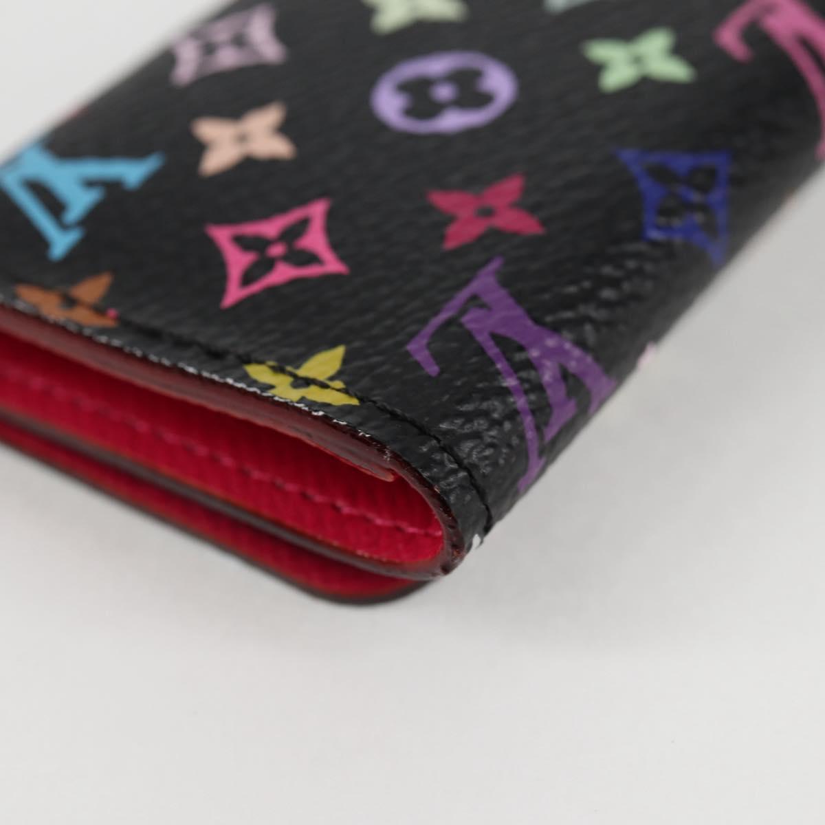 LOUIS VUITTON Multicolor Multicles 4 Key Case Black M93732 LV Auth 123309AV