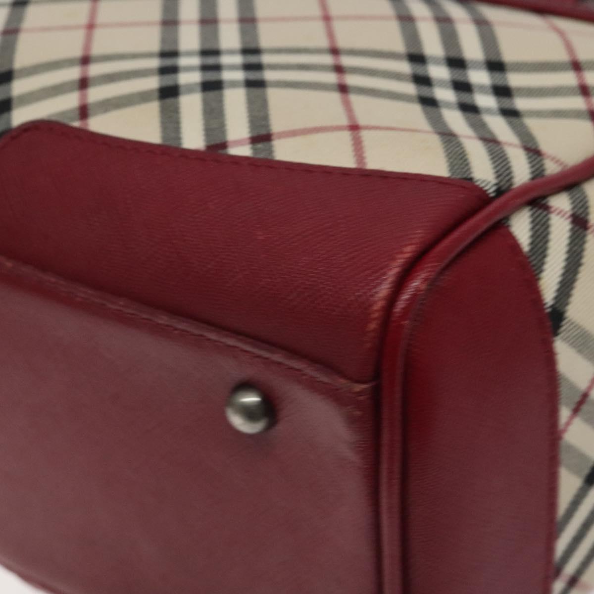 BURBERRY Nova Check Tote Bag Canvas Beige Auth 123324