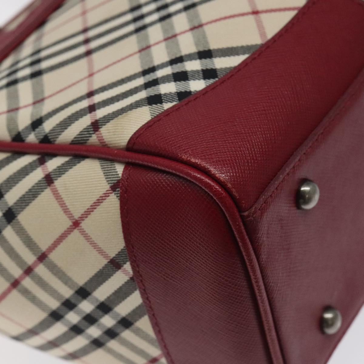 BURBERRY Nova Check Tote Bag Canvas Beige Auth 123324