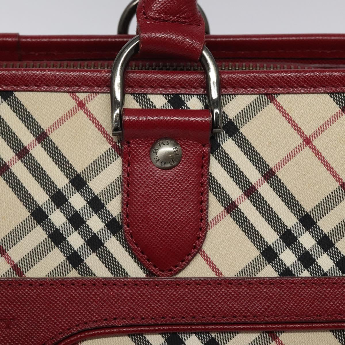 BURBERRY Nova Check Tote Bag Canvas Beige Auth 123324