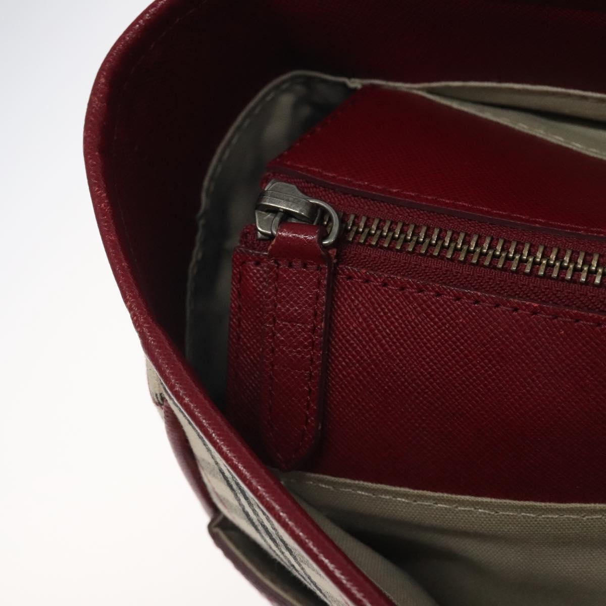 BURBERRY Nova Check Tote Bag Canvas Beige Auth 123324