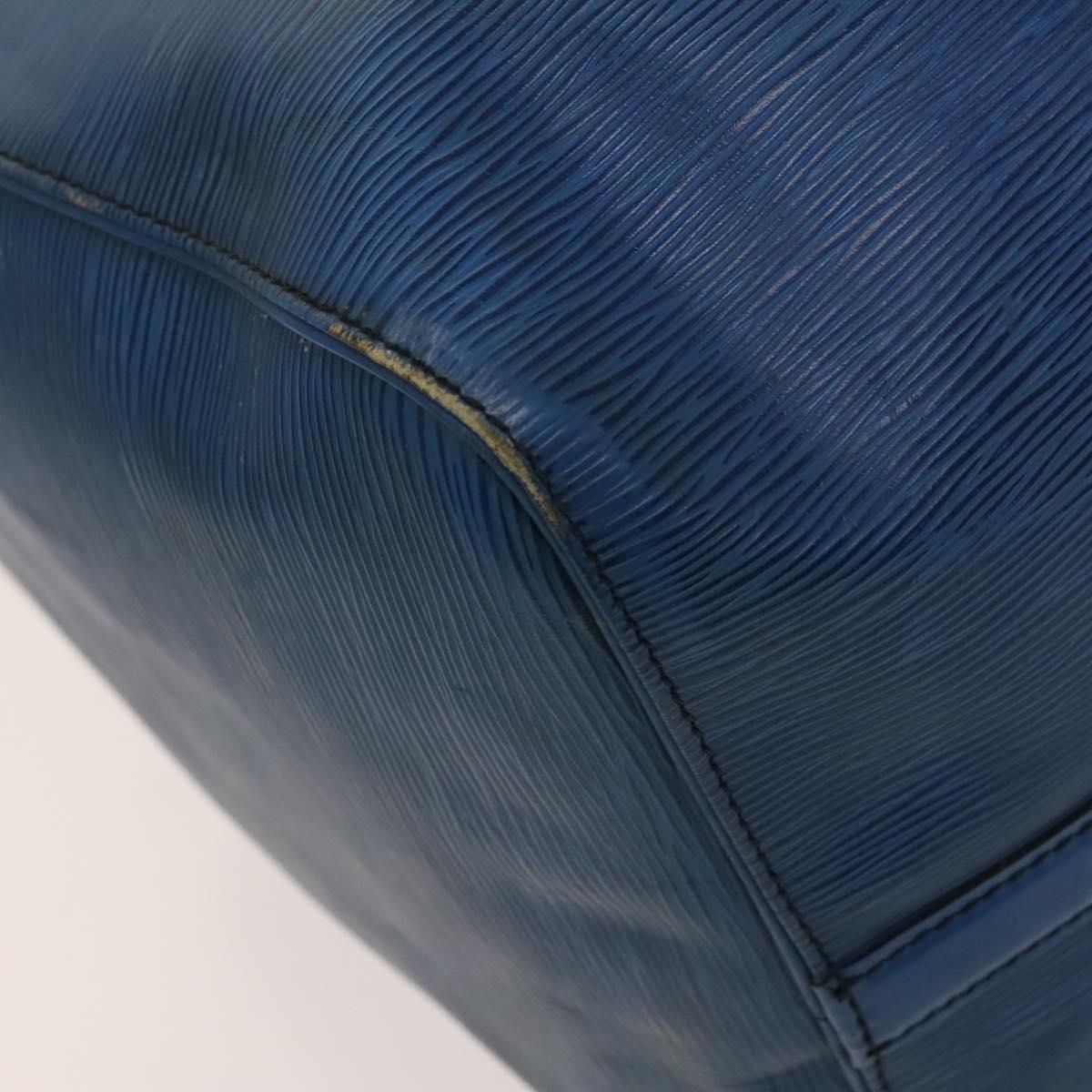 LOUIS VUITTON Epi Keepall 60 Boston Bag Blue M42945 LV Auth 123336