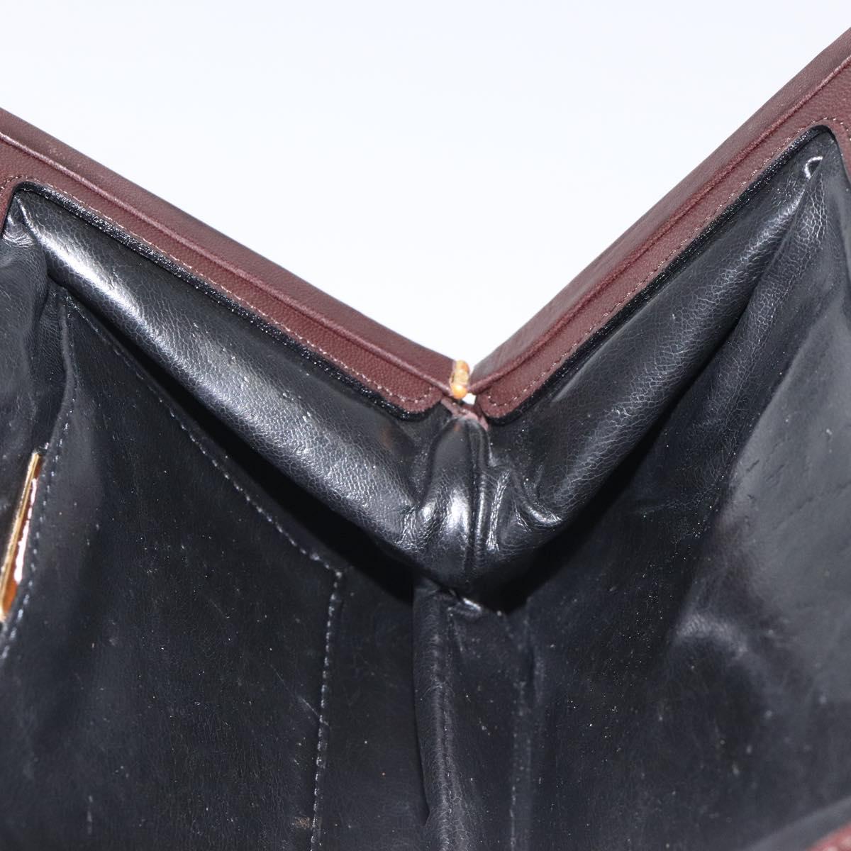 BOTTEGA VENETA INTRECCIATO Hand Bag Leather Brown Gold Auth 123359