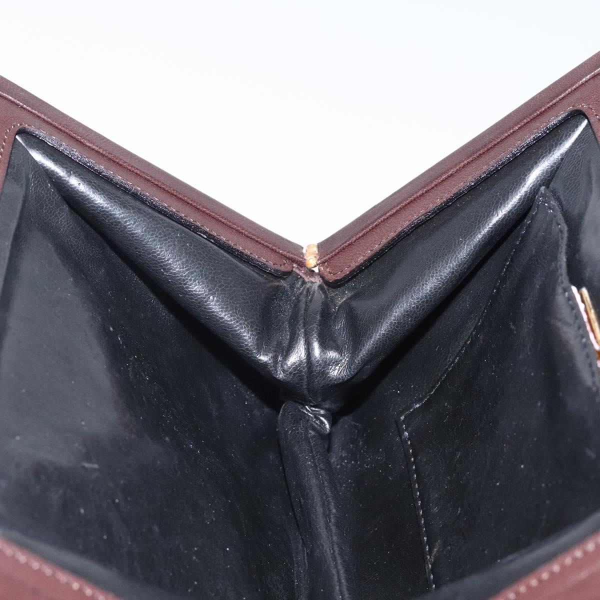 BOTTEGA VENETA INTRECCIATO Hand Bag Leather Brown Gold Auth 123359