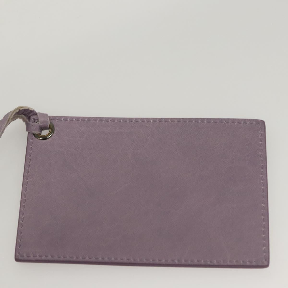 BALENCIAGA Classic Polly Hand Bag Leather 2way Purple 285345 Auth 123361