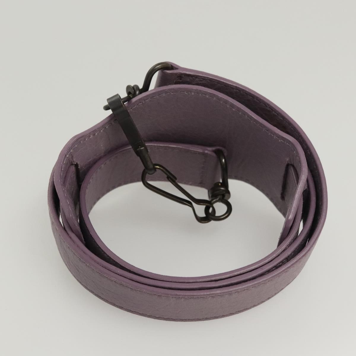 BALENCIAGA Classic Polly Hand Bag Leather 2way Purple 285345 Auth 123361