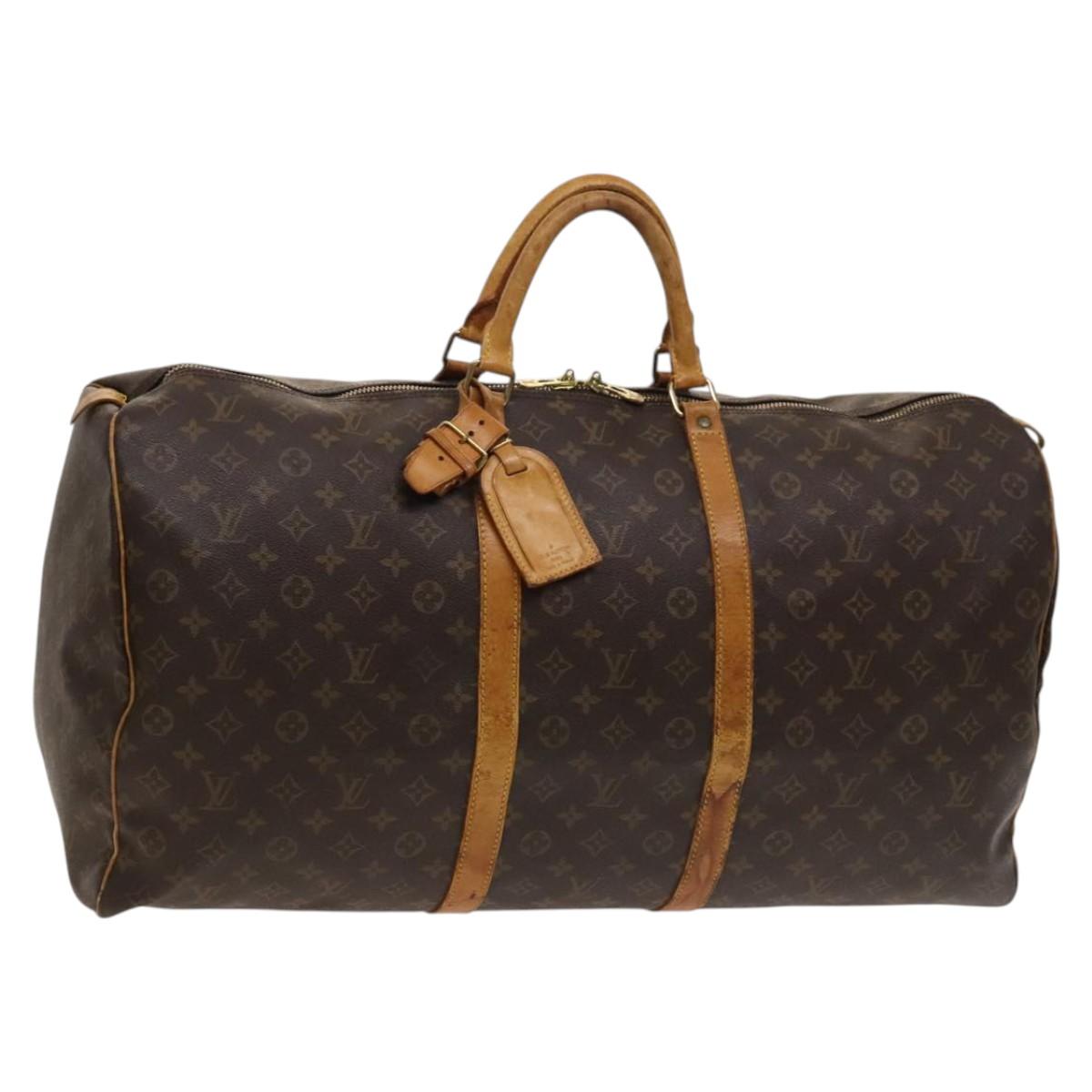 LOUIS VUITTON Monogram Keepall 60 Boston Bag M41422 LV Auth 123386