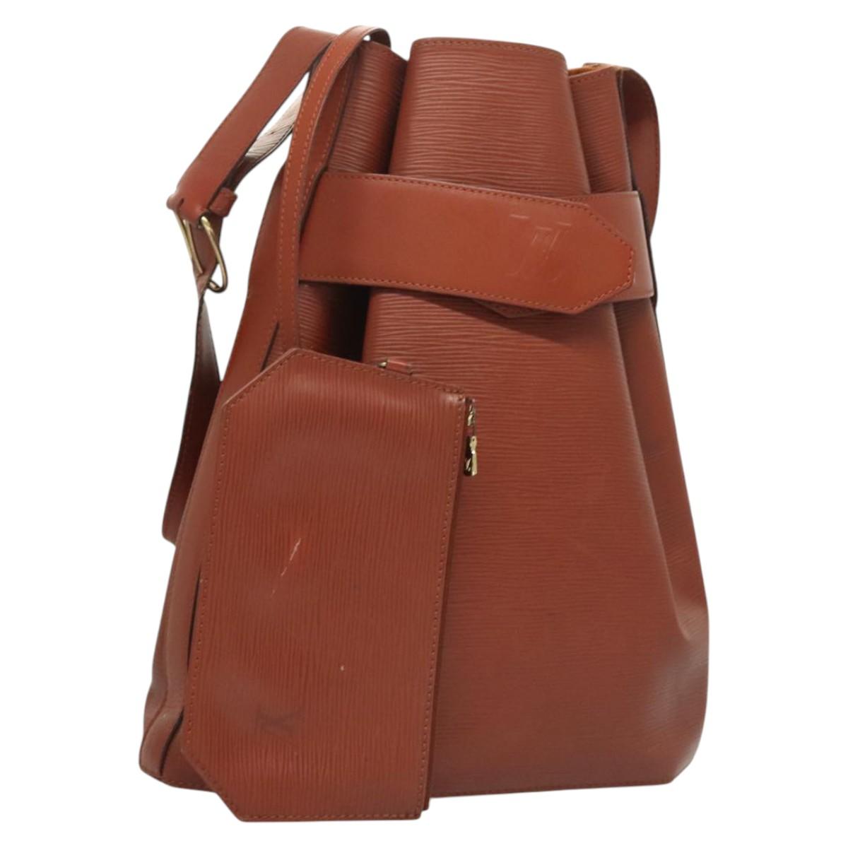 LOUIS VUITTON Epi Sac Depaule GM Shoulder Bag Brown M80193 LV Auth 123400