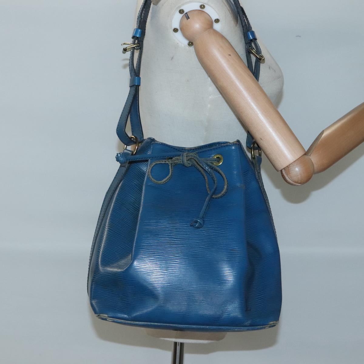 LOUIS VUITTON Epi Petit Noe Shoulder Bag Blue M44105 LV Auth 123401