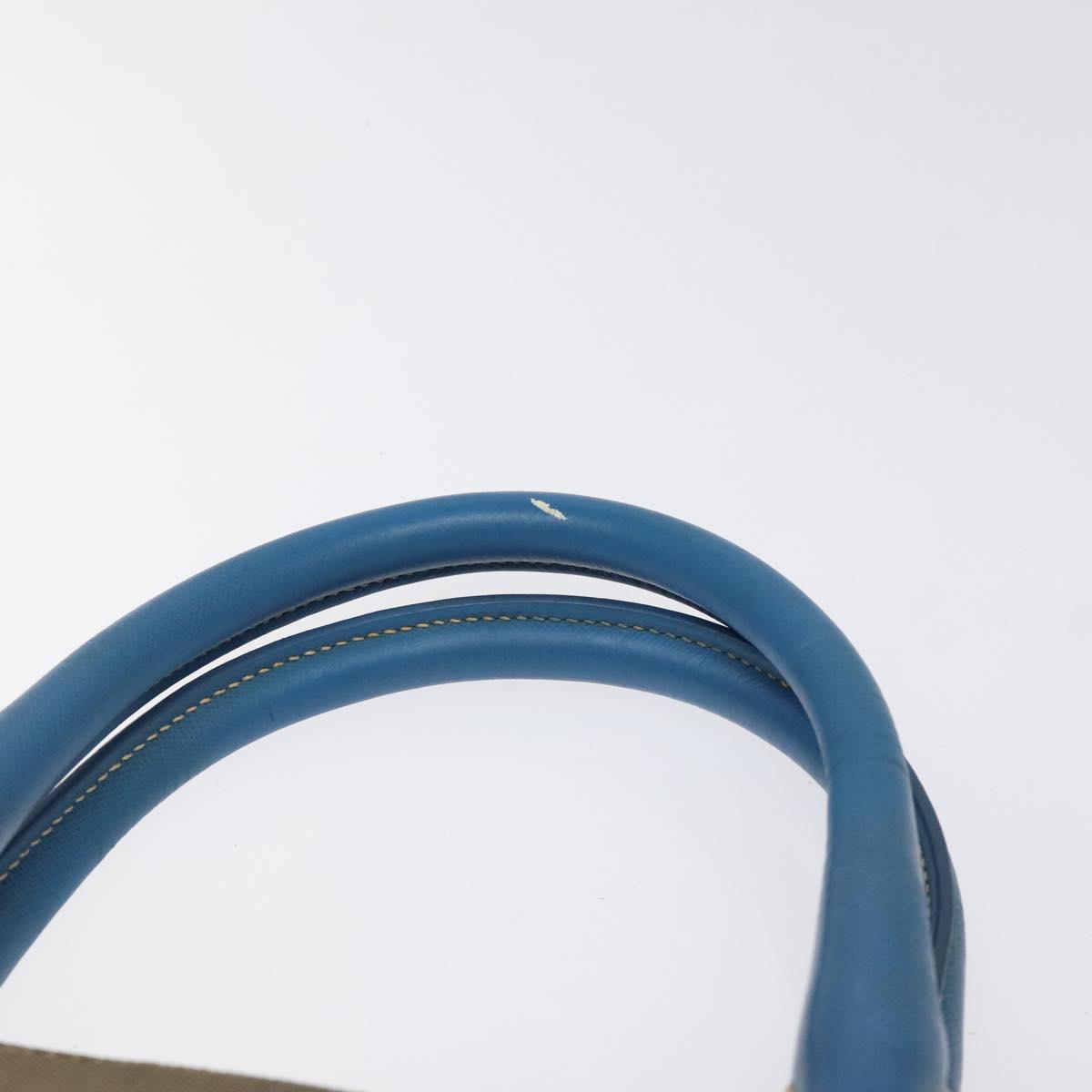 PRADA Hand Bag Canvas Beige Gold Auth 123406