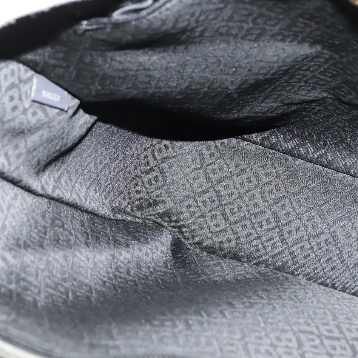 BALLY Shoulder Bag Leather Black Gold Auth 123425