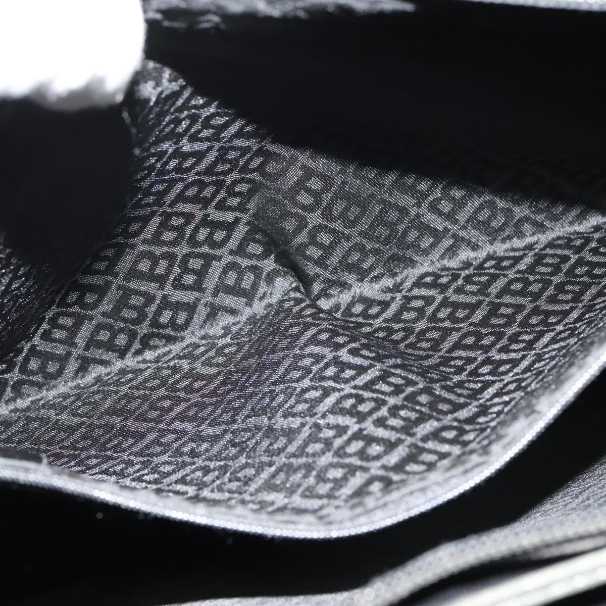 BALLY Shoulder Bag Leather Black Gold Auth 123425