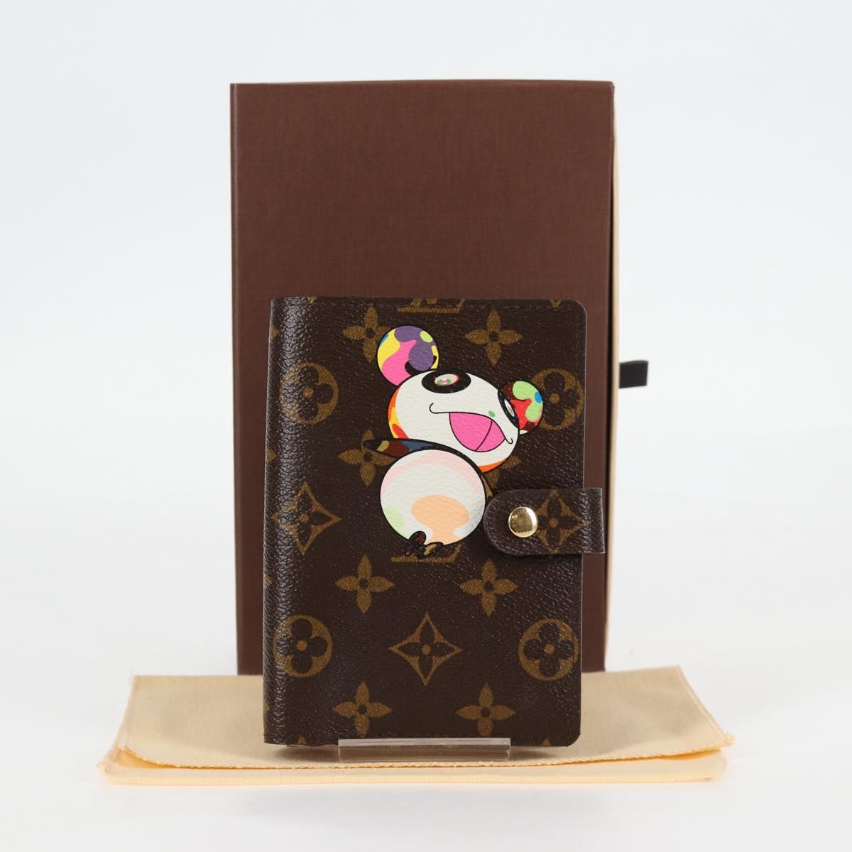 LOUIS VUITTON Monogram Panda Agenda PM Day Planner Cover R20011 LV Auth 123452SAV