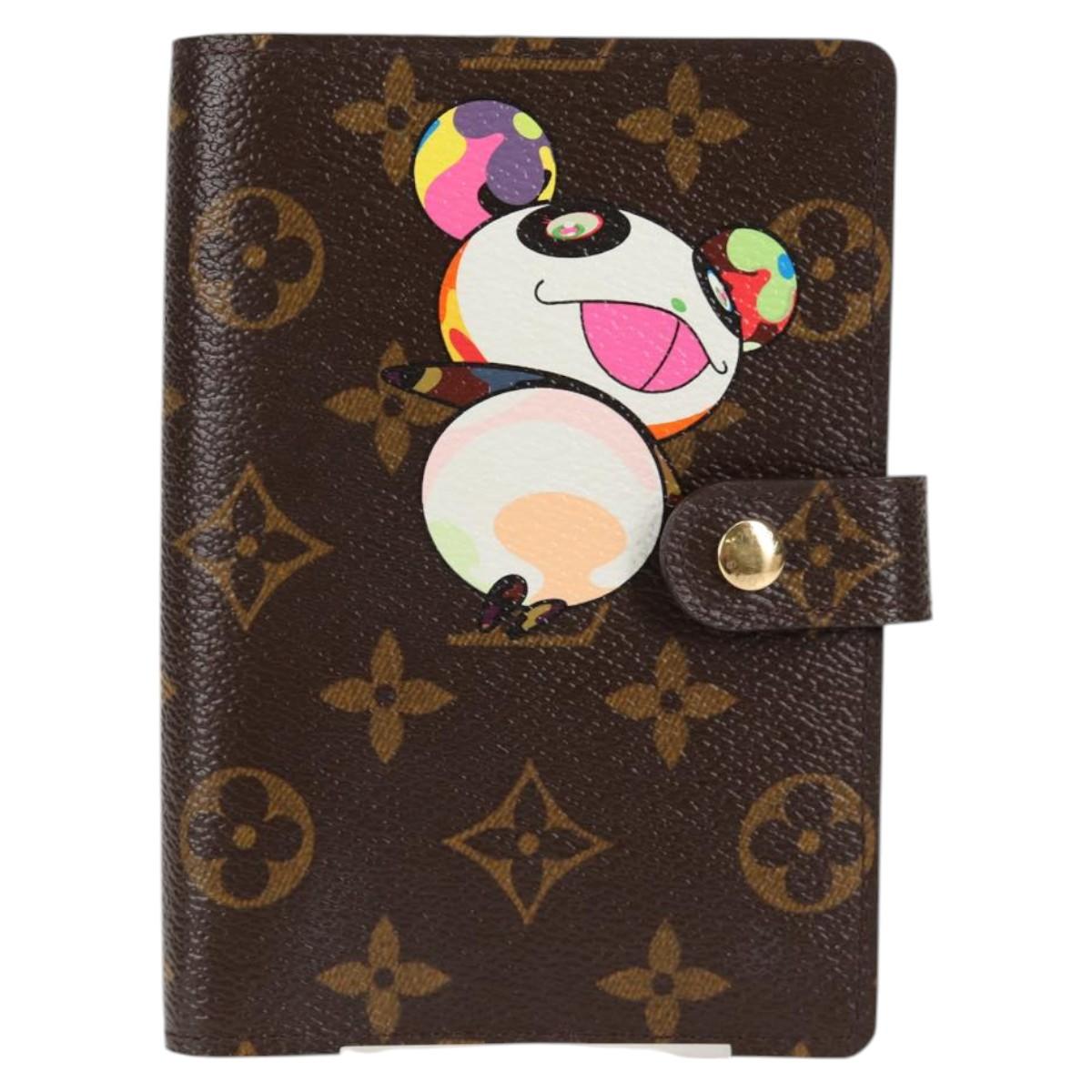 LOUIS VUITTON Monogram Panda Agenda PM Day Planner Cover R20011 LV Auth 123452SAV