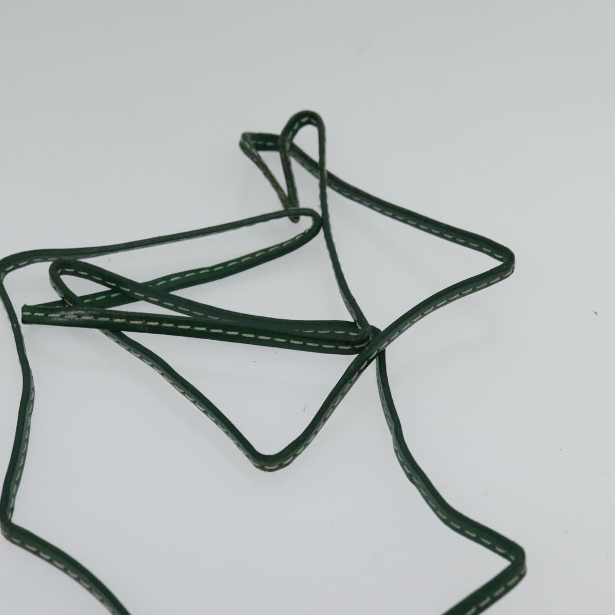 GOYARD Herringbone Pass Case PVC Leather Green Auth 123464