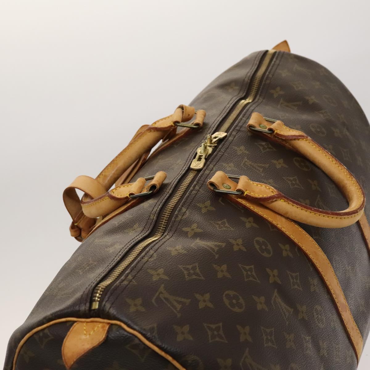 LOUIS VUITTON Monogram Keepall 55 Boston Bag M41424 LV Auth 123478