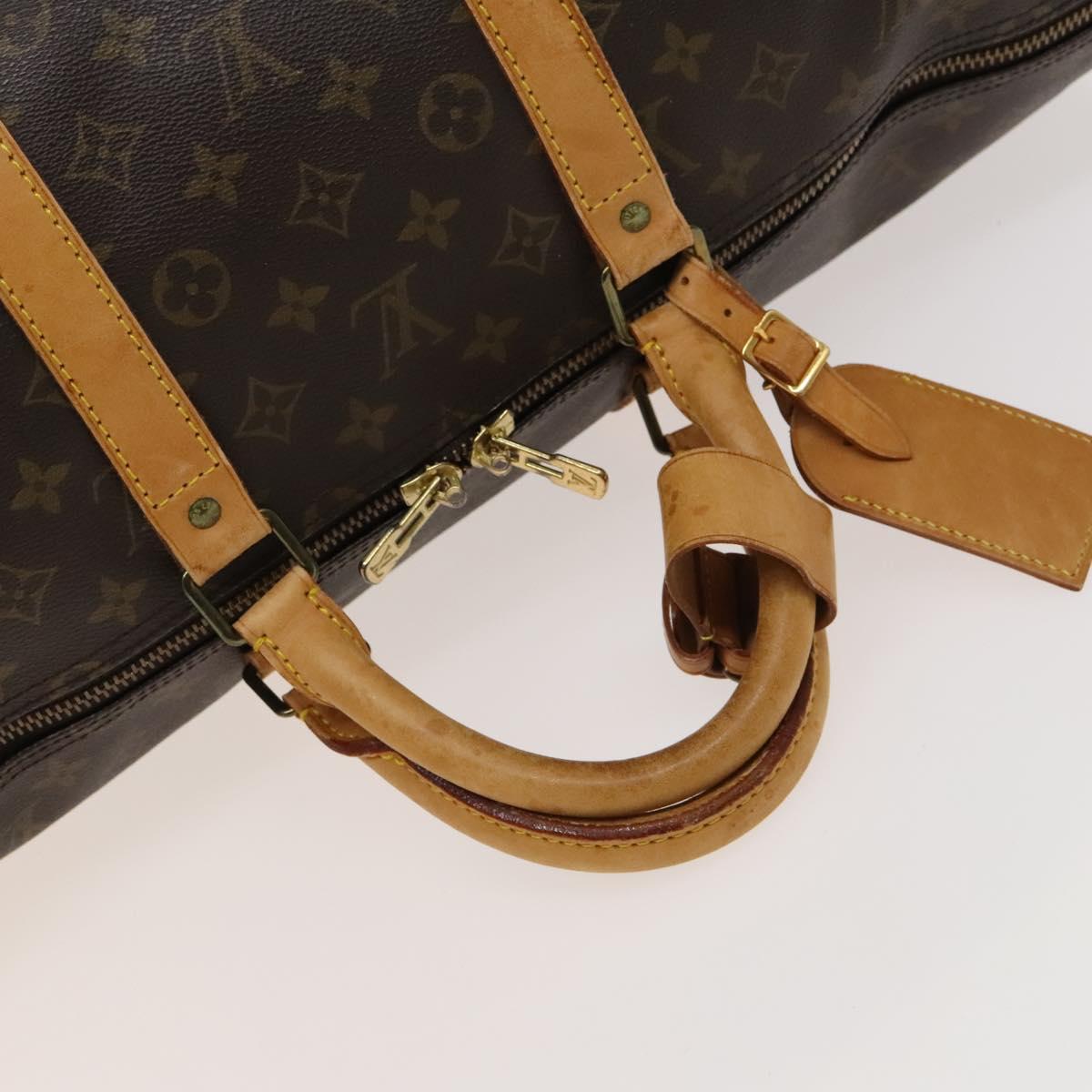 LOUIS VUITTON Monogram Keepall 55 Boston Bag M41424 LV Auth 123478