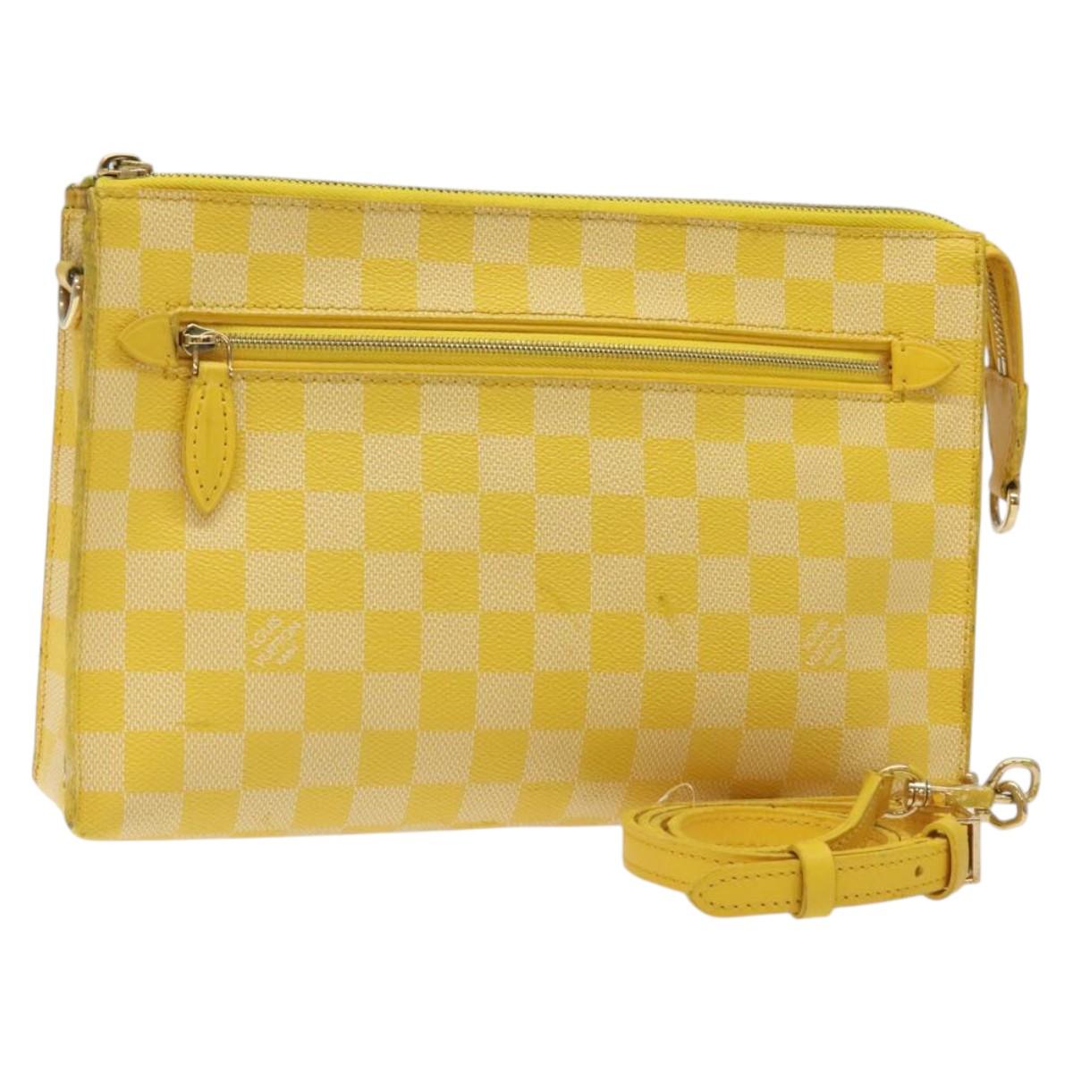 LOUIS VUITTON Damier Color Module Clutch Bag Mimosa N41311 LV Auth 123486