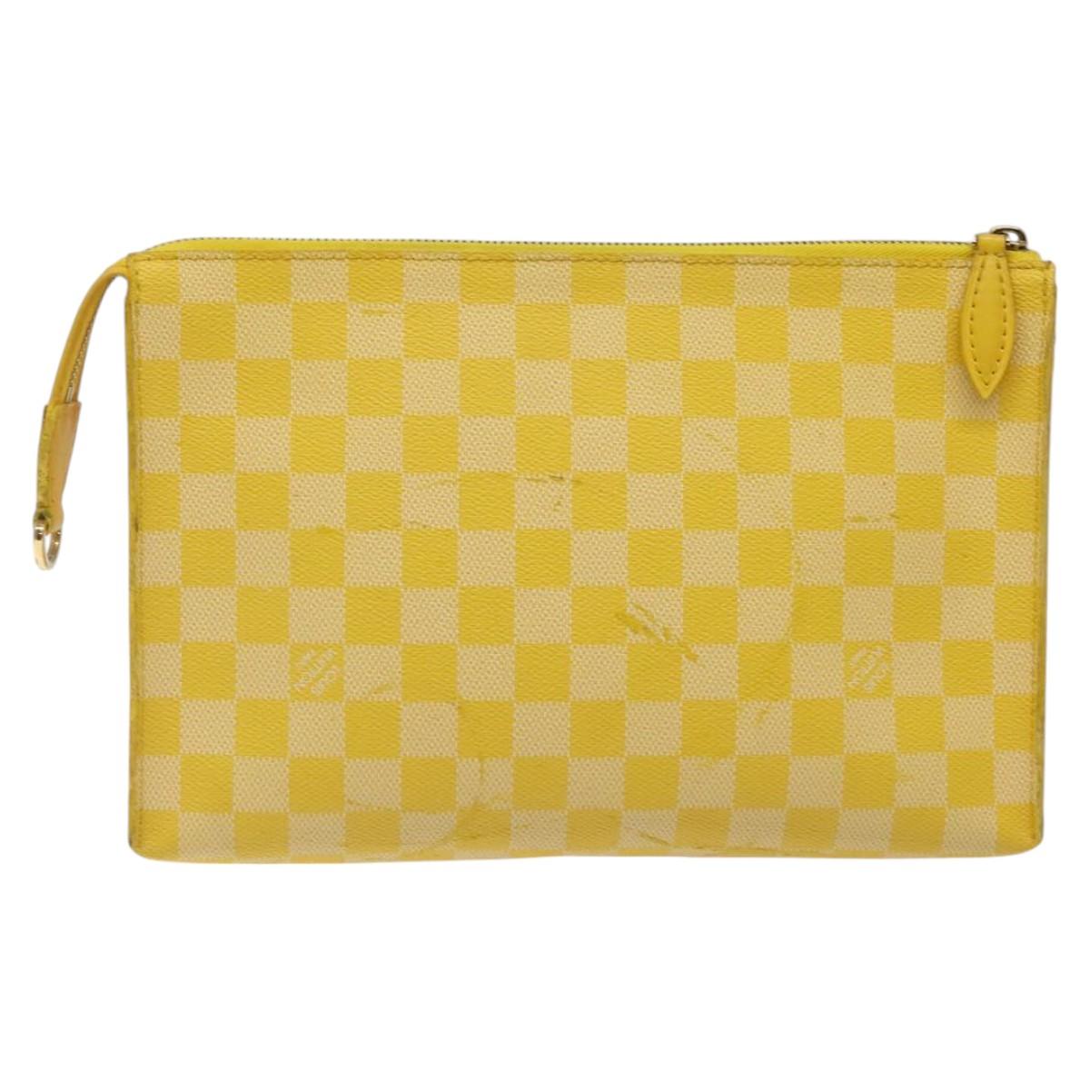 LOUIS VUITTON Damier Color Module Clutch Bag Mimosa N41311 LV Auth 123486