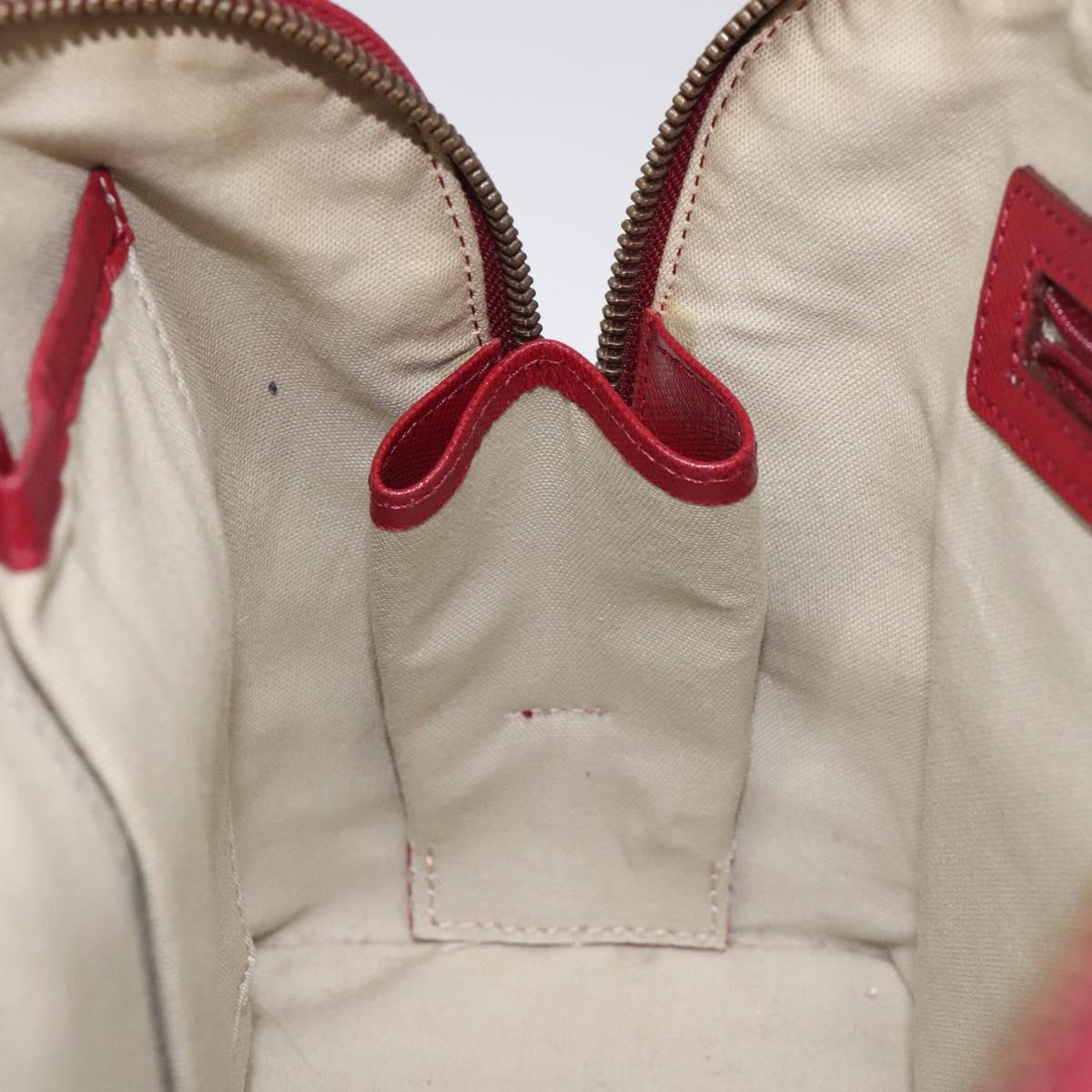 BURBERRY Nova Check Hand Bag Canvas Beige Auth 123491