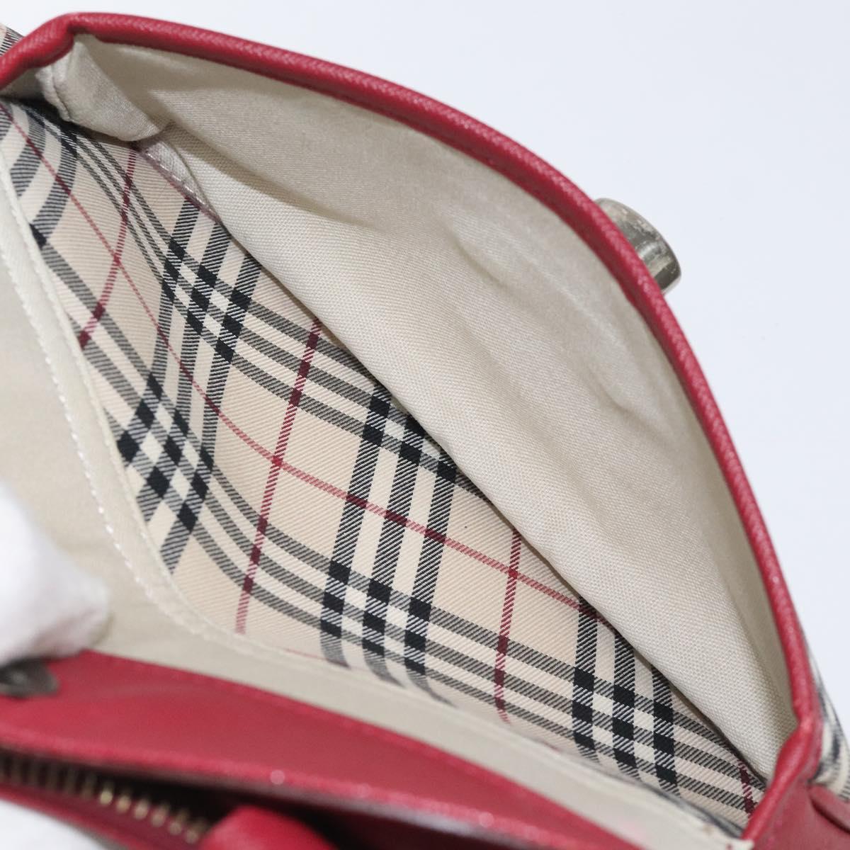 BURBERRY Nova Check Hand Bag Canvas Beige Auth 123491