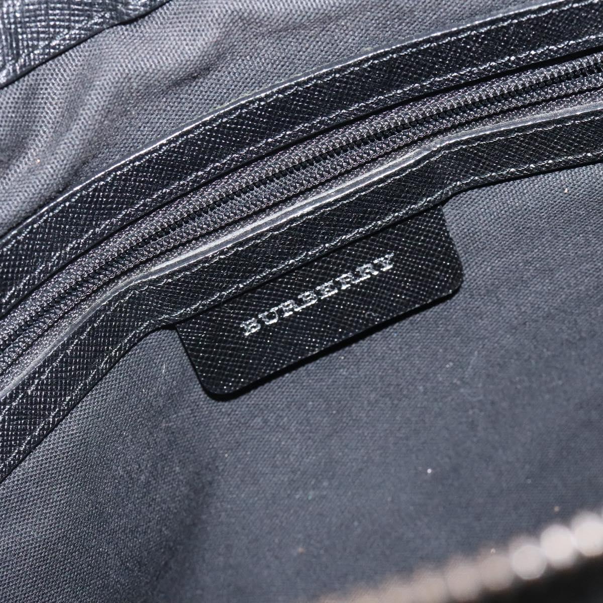 BURBERRY Nova Check Shoulder Bag Canvas Beige Silver Auth 123493