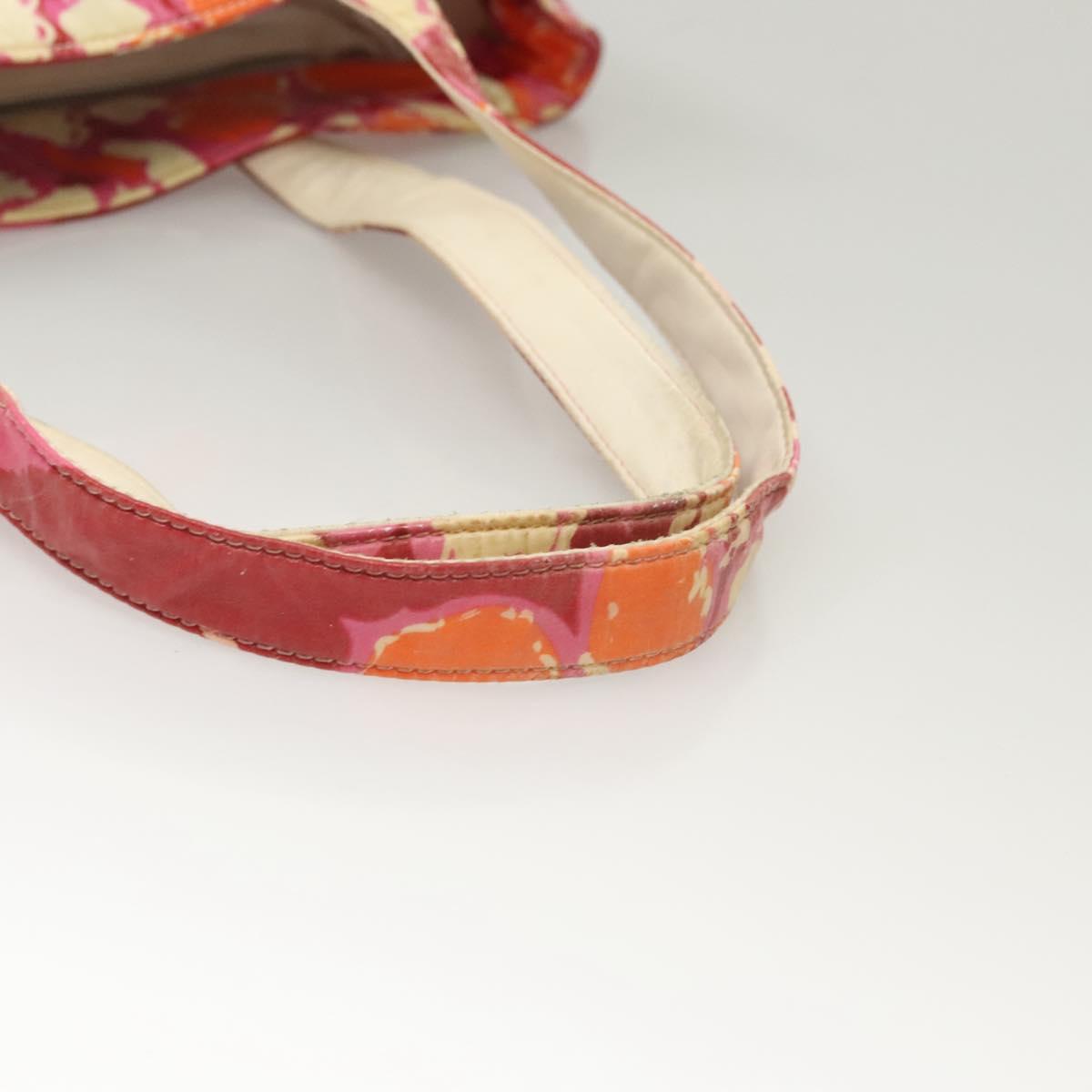 CHANEL High Summer Tote Bag Enamel Red CC Auth 123514