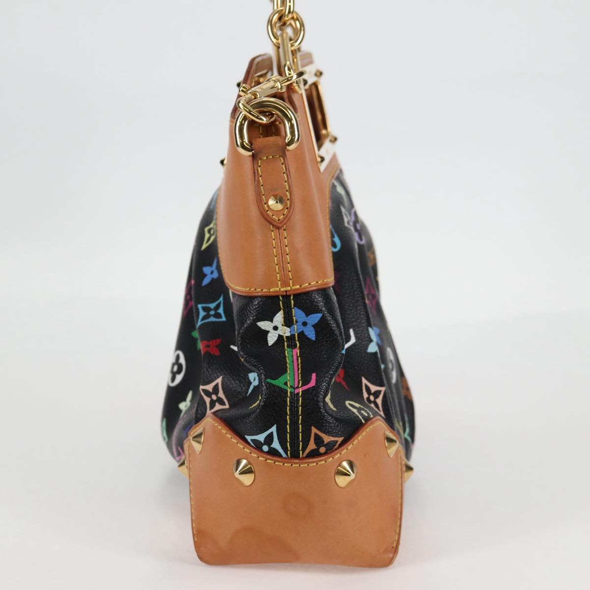 LOUIS VUITTON Monogram Multicolor Judy MM Bag 2Way Black M40256 LV Auth 123526V