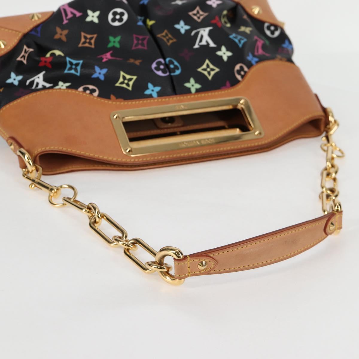 LOUIS VUITTON Monogram Multicolor Judy MM Bag 2Way Black M40256 LV Auth 123526V