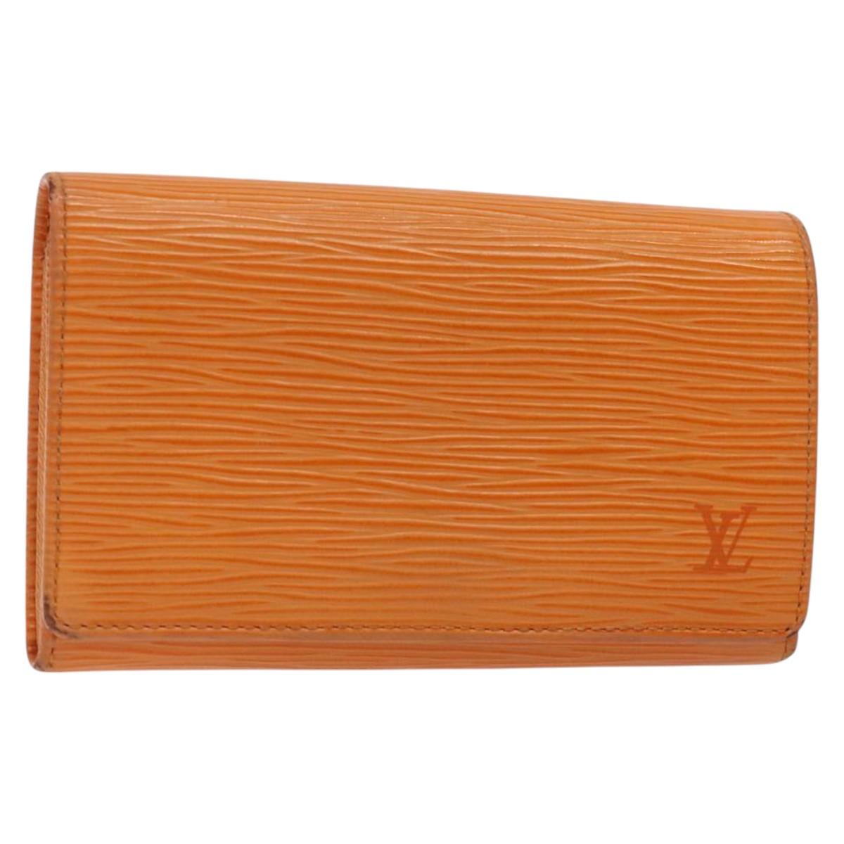 LOUIS VUITTON Epi Porte Monnaie Billets Tresor Mandarin M6350H LV Auth 123533