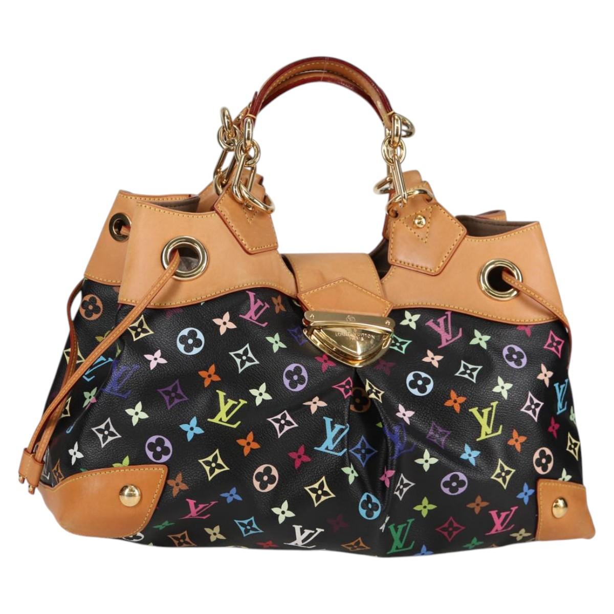 LOUIS VUITTON Monogram Multicolor Ursula Tote Bag Black M40124 LV Auth 123617SAV