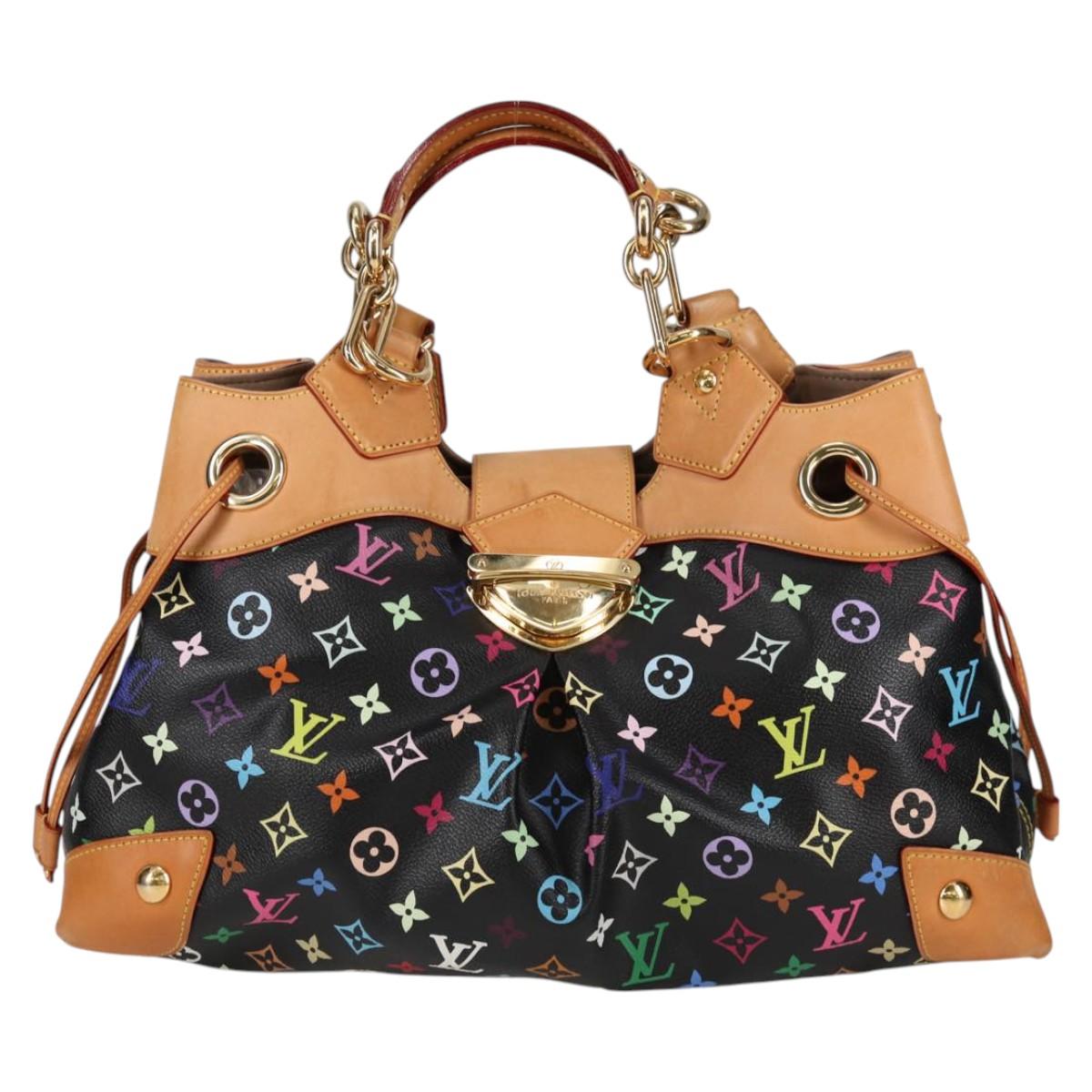 LOUIS VUITTON Monogram Multicolor Ursula Tote Bag Black M40124 LV Auth 123617SAV
