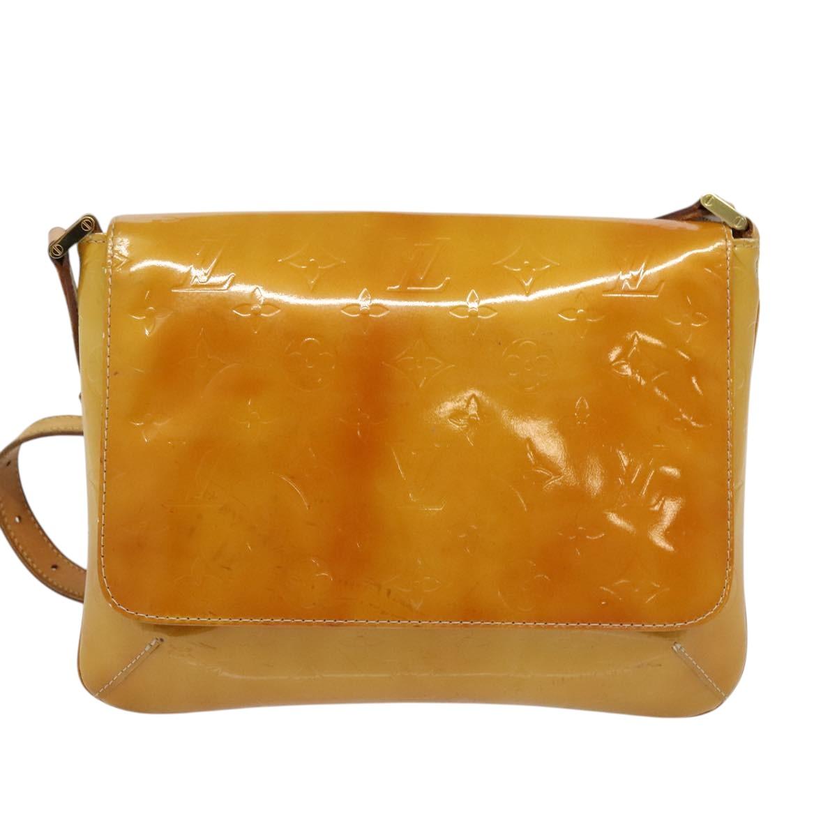 LOUIS VUITTON Monogram Vernis Thompson Street Bag Beige M91301 LV Auth 123678