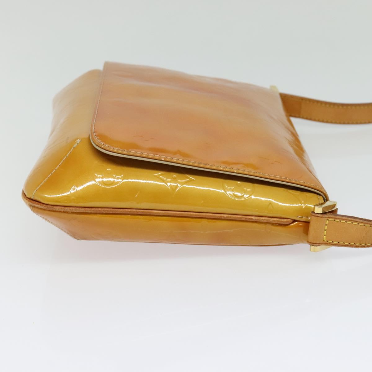 LOUIS VUITTON Monogram Vernis Thompson Street Bag Beige M91301 LV Auth 123678