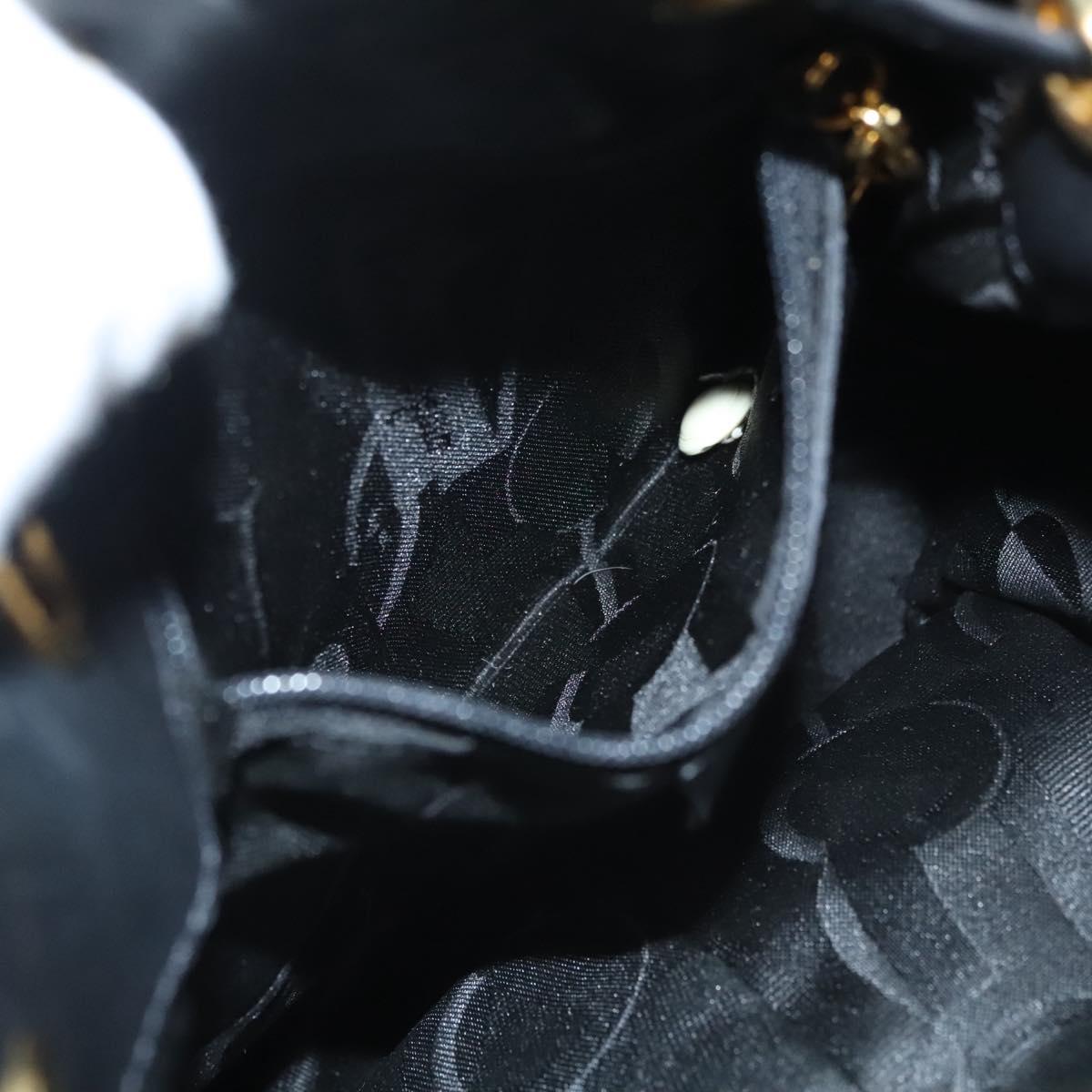 Salvatore Ferragamo Backpack Canvas Black Gold Auth 123717