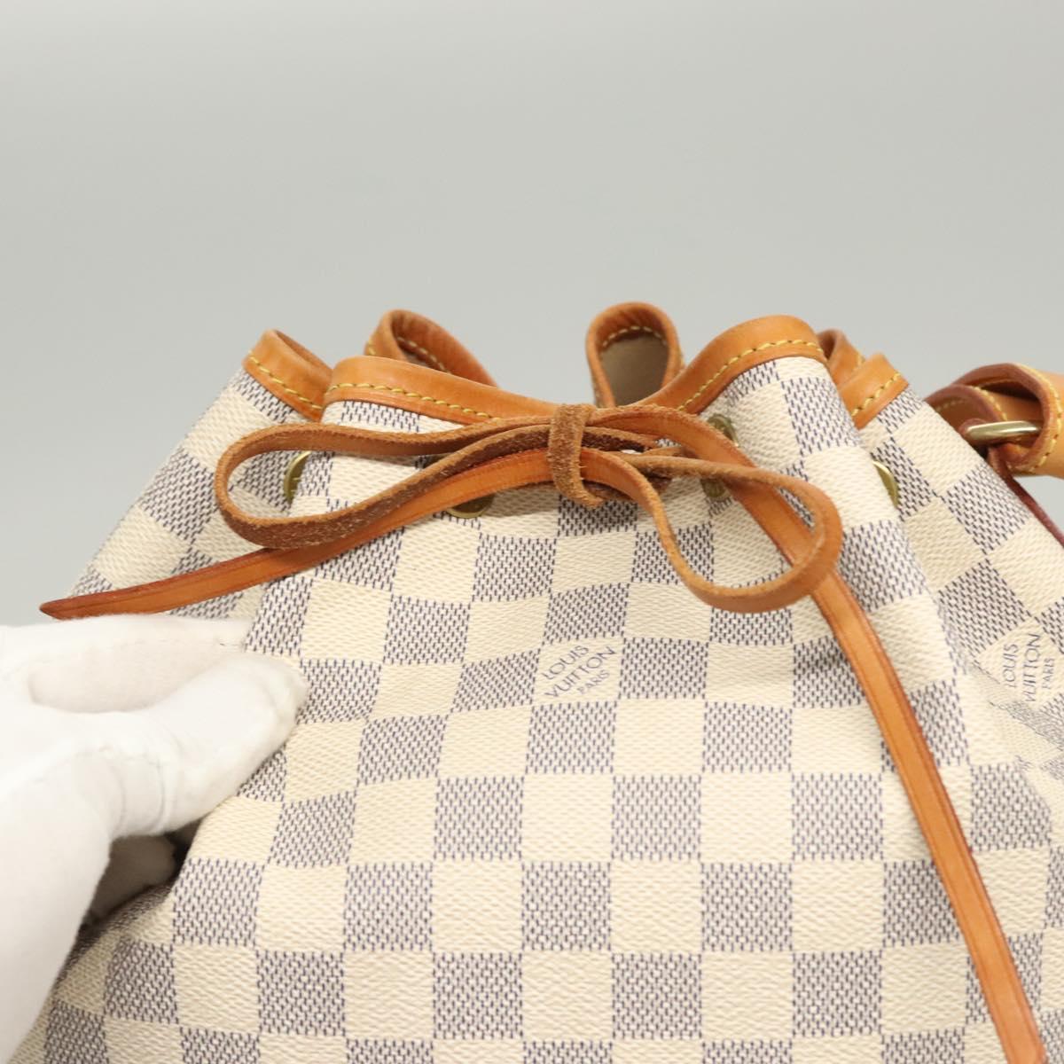 LOUIS VUITTON Damier Azur Noe Shoulder Bag N42222 LV Auth 123746