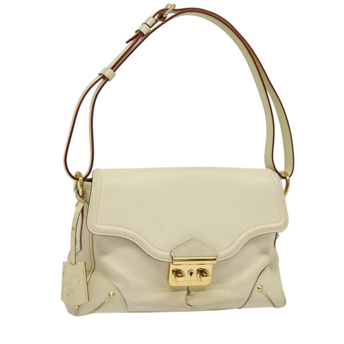 LOUIS VUITTON Suhari Resensual Shoulder Bag White M95845 LV Auth 123753
