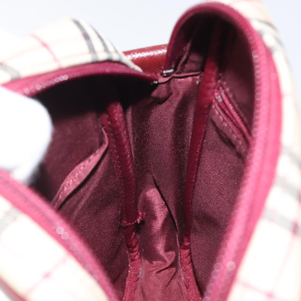 BURBERRY Nova Check Shoulder Bag Canvas Beige Gold Auth 123788