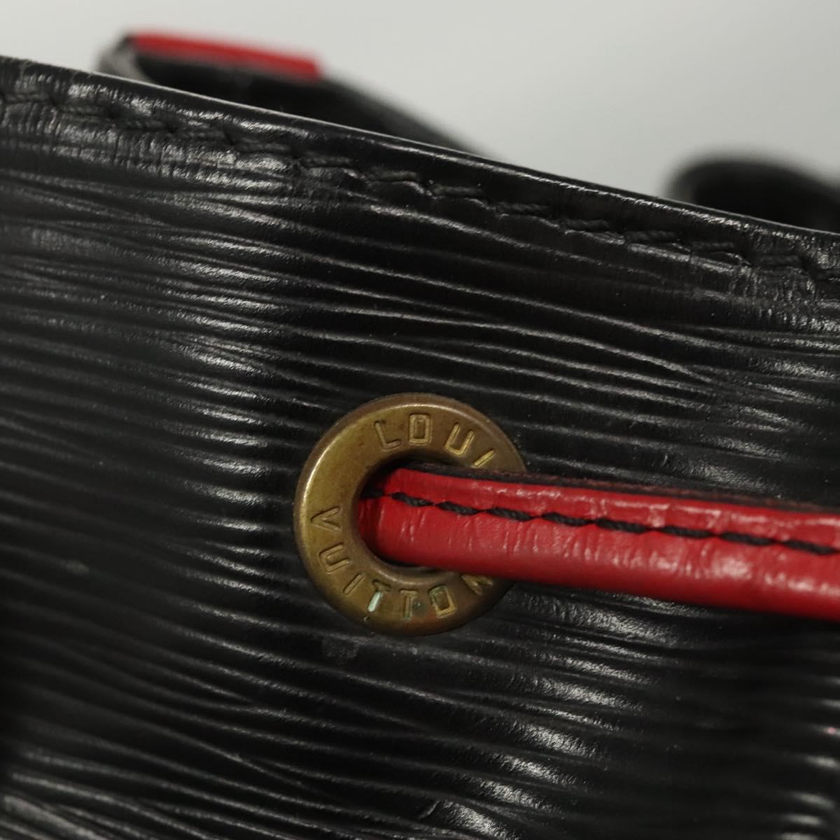 LOUIS VUITTON Epi Noe Shoulder Bag Bicolor Black Red M44017 LV Auth 123803